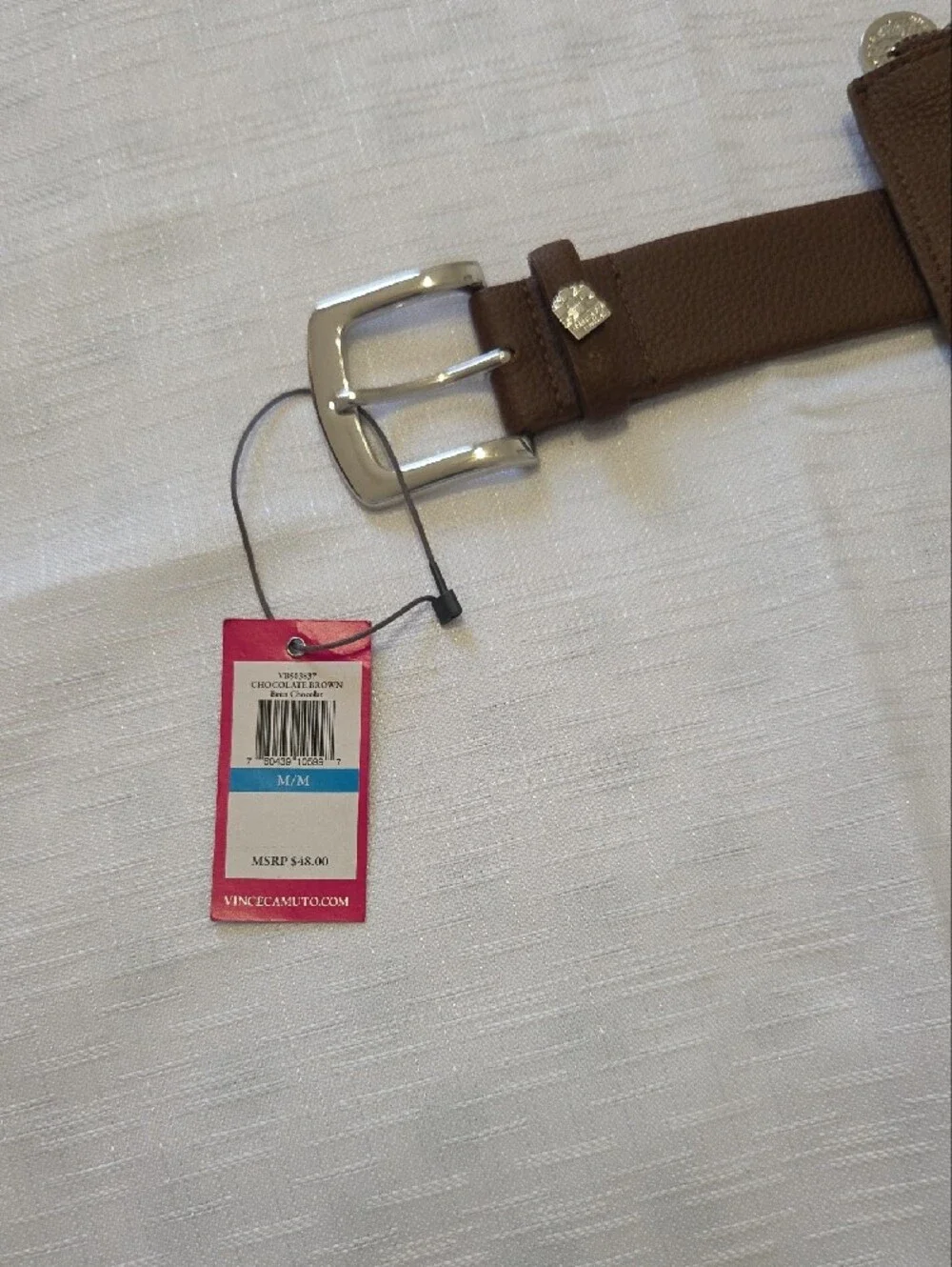 Vince Camuto Brown Leather Belt Bag with Zip Pouch